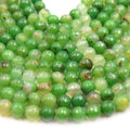 Dyed Agate Beads | Dyed Mixed Green Faceted Round Gemstone Beads | 6mm 8mm 10mm Available