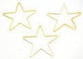 Star 22mm x 22mm Gold Plated Open Star Shaped Pendant/Connector Components (No Loop) -  (Pack of 4)