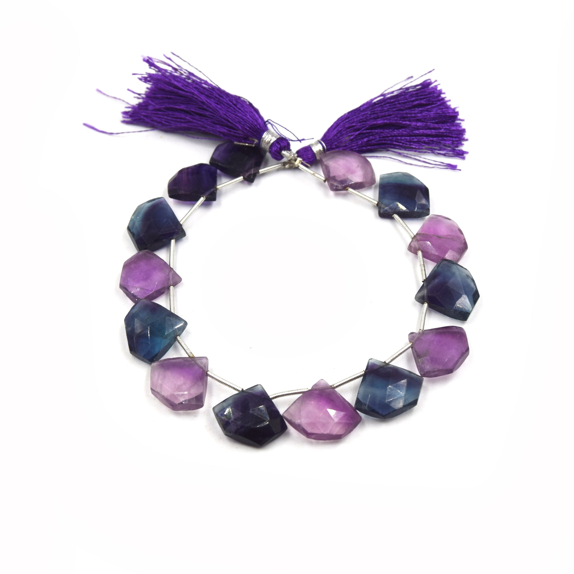 Fluorite Beads | Designer Cut Semi Precious Indian Gemstone Beads | Sold By the Strand