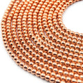 Hematite Beads | Rose Gold Round Natural Gemstone Beads - 4mm 6mm 8mm 10mm available