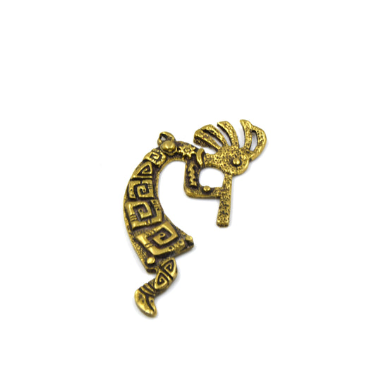 Brass Pendant | 24mm x 70mm Tribal Art Pendants | Antique Gold and Silver Available