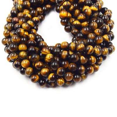 Tiger Eye Beads | Blue Red Brown Golden Multi Tiger Eye Beads- 15" Strands - Smooth Round Natural Gemstone Beads - (6mm 8mm 10mm 12mm 14mm)