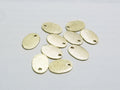 Oval Gold Brushed Finish Blank 8mm x 12mm | 14mm x 21mm Plated Copper Components - Sold in Pre-Counted Bulk Packs of 10 Pieces - (146-GD)