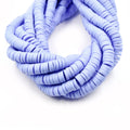 African Vinyl Beads | 8mm Blue Aqua Teal Vinyl Clay Heishi Disc Beads (Approx. 350 Beads)