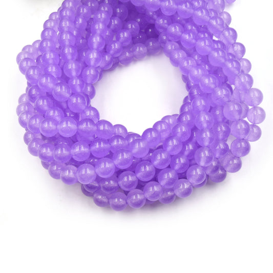 Dyed Smooth Jade Beads | Dyed Blue Teal Turquoise Green White Round Gemstone Beads -4mm 6mm 8mm 10mm 12mm Available