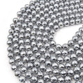Hematite Beads | Silver Faceted Round Natural Gemstone Beads - 4mm 6mm 8mm 10mm 12mm 14mm Available
