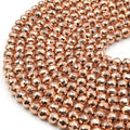 Chinese Crystal Beads | Opaque Rose Gold Crystal Round Ball Shaped Glass Beads - 6mm 8mm 10mm available