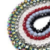 Chinese Crystal Beads | 10mm Faceted Round Shaped Crystal Beads | Clear Gray Black Blue Green Rainbow Red Available