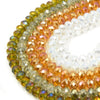 Chinese Crystal Beads | 10mm Faceted AB Coated Rondelle Shaped Crystal Beads | Red Blue Green Yellow Available