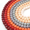 Chinese Crystal Beads | 10mm Faceted Opaque Rondelle Shaped Crystal Beads | Red Orange Gray Peach Pink