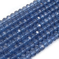 Chinese Crystal Beads | 8mm Faceted Transparent Rondelle Shaped Crystal Beads | Blue Green Purple