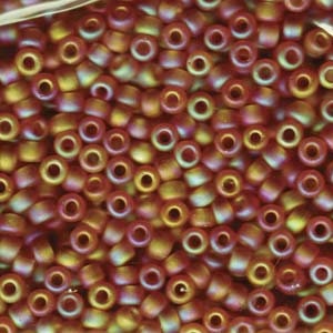 Size 6/0 Matte AB Finish Trans. Topaz Genuine Miyuki Glass Seed Beads - Sold by 20 Gram Tubes (Approx. 200 Beads per Tube) - (6-9133FR)