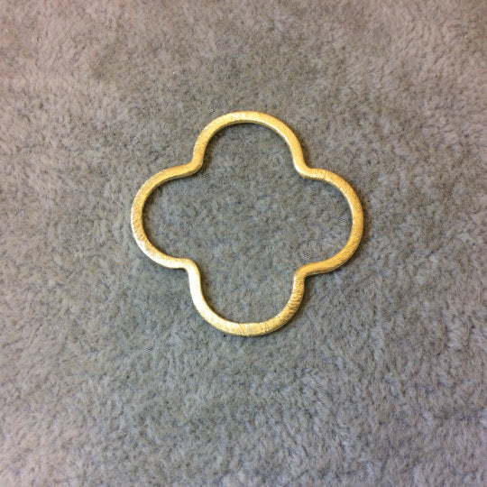 45mm Gold/Silver/Gunmetal Brushed Finish Open Quatrefoil/Clover Shaped Plated Copper Components  Sold Bulk Packs of 10 Pieces (161)