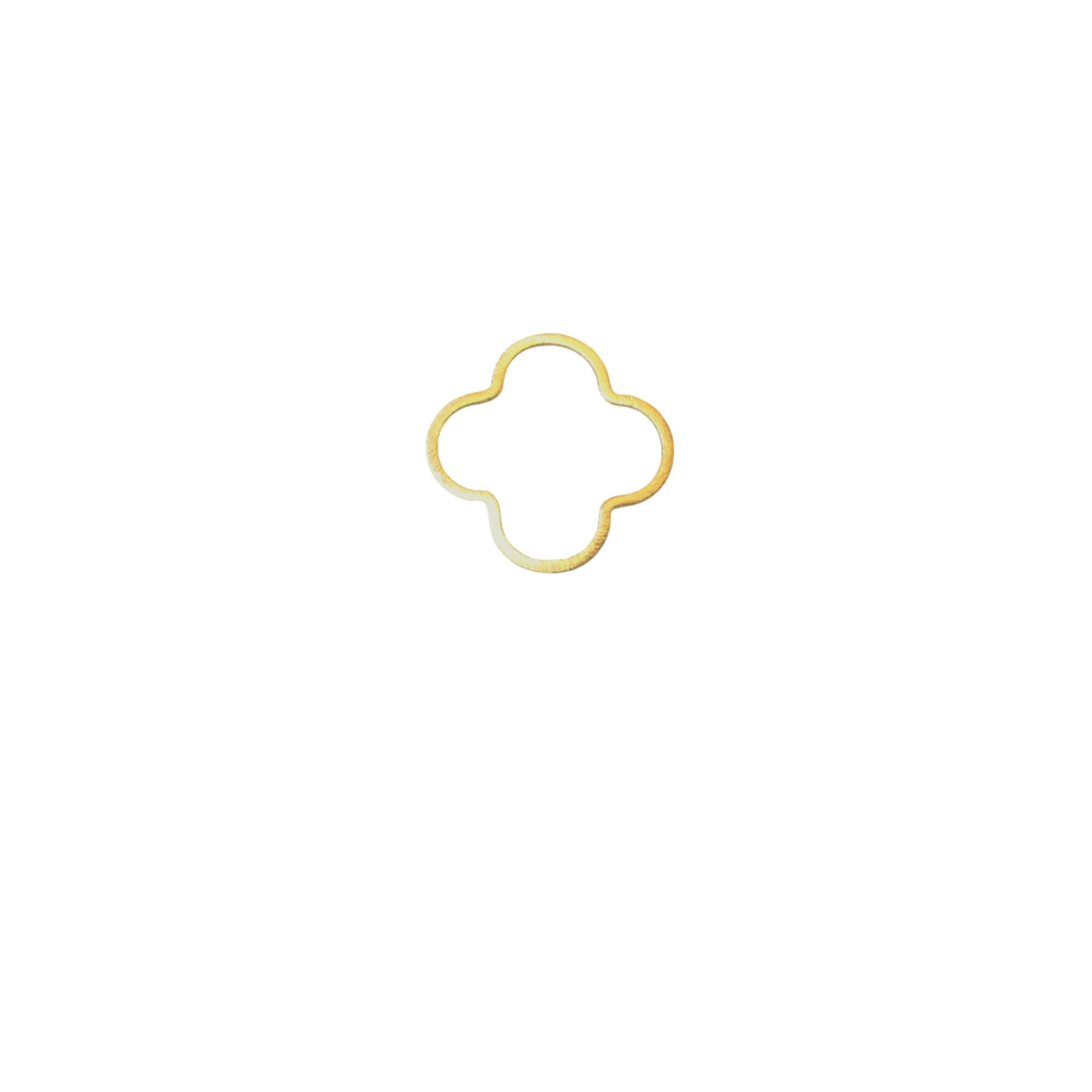 45mm Gold/Silver/Gunmetal Brushed Finish Open Quatrefoil/Clover Shaped Plated Copper Components  Sold Bulk Packs of 10 Pieces (161)