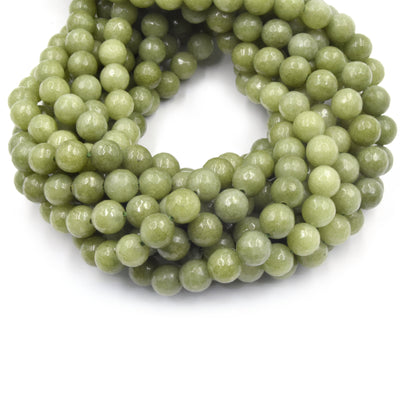 Faceted Jade Beads | 8mm Faceted Dyed Blue Teal Green Jade Round Beads with 1mm Holes - Sold by 15.5" Strands (~ 46 Beads)