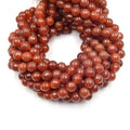 Faceted Jade Beads | 8mm Faceted Dyed Brown Red Orange Purple Jade Round Beads with 1mm Holes - Sold by 15.5" Strands (~ 46 Beads)