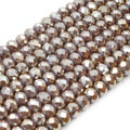 Chinese Crystal Beads | 8mm Faceted AB Coated Rondelle Shaped Crystal Beads | Purple Gray Orange Peach Tan Champagne