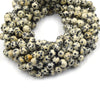 Dalmatian Jasper Beads | Faceted Round Natural Gemstone Beads - 4mm 6mm 8mm 10mm 12mm 14mm
