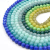 Faceted Jade Beads | 6mm Faceted Dyed Blue Teal Green Jade Round Beads with 1mm Holes - Sold by 15.5" Strands (~ 58 Beads)
