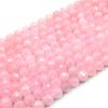 Faceted Rose Quartz Bead | Pink Round Faceted Finish Gemstone Beads | 4mm 6mm 8mm 10mm 12mm Available