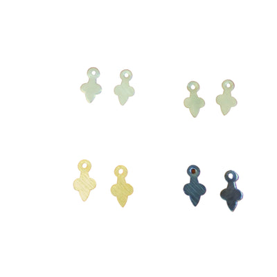 Extra Small Spade Shaped Charms/Drops Components - Measuring 6mm x 12mm - Sold in Packs of 10 Four Finishes Silver/Gold/Dark Gold/Gunmetal