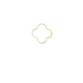 35mm Gold/Silver/Gunmetal Brushed Finish Open Quatrefoil/Clover Shaped Plated Copper Components  Sold in Pre-Counted Bulk Packs of 10 Pieces