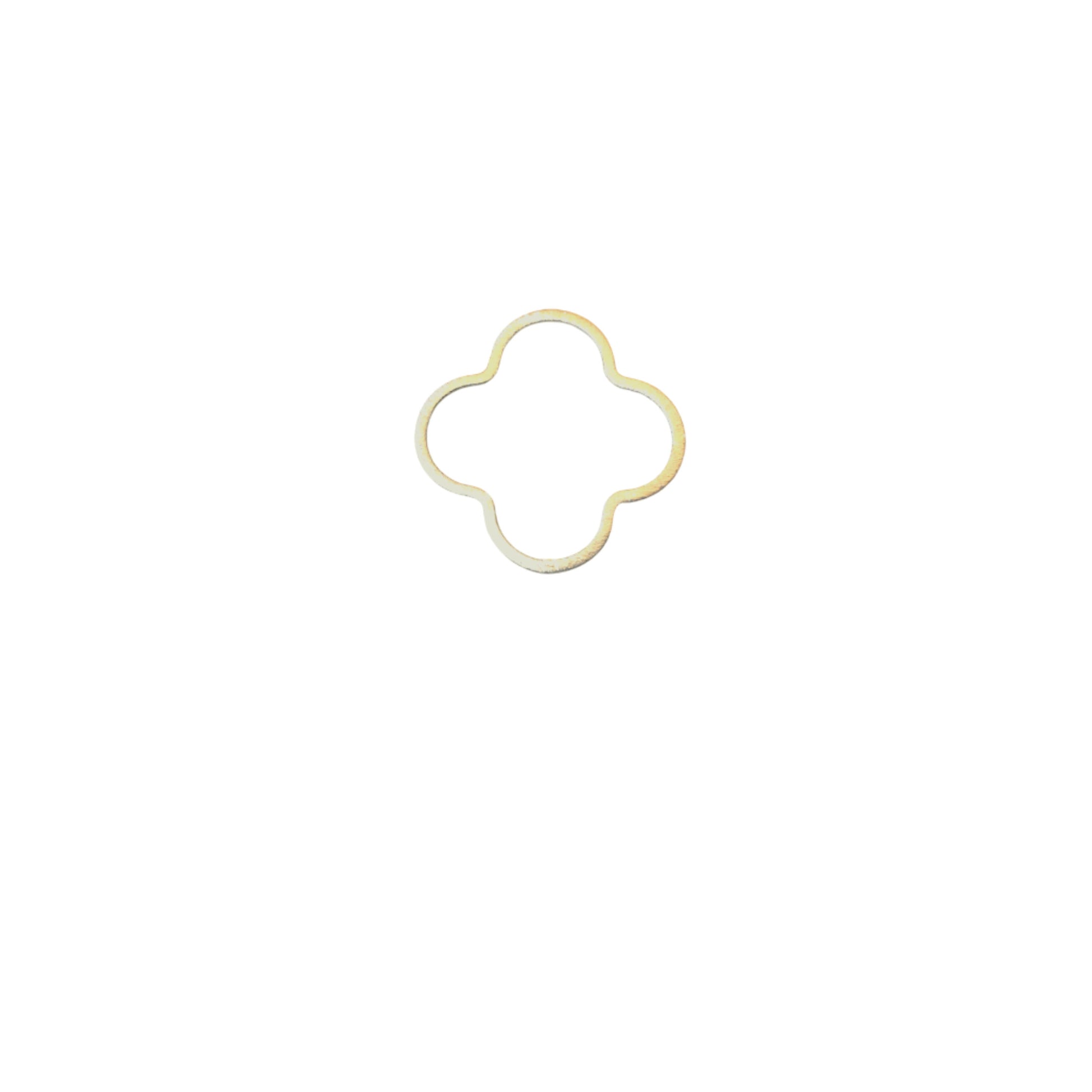 45mm Gold/Silver/Gunmetal Brushed Finish Open Quatrefoil/Clover Shaped Plated Copper Components  Sold Bulk Packs of 10 Pieces (161)