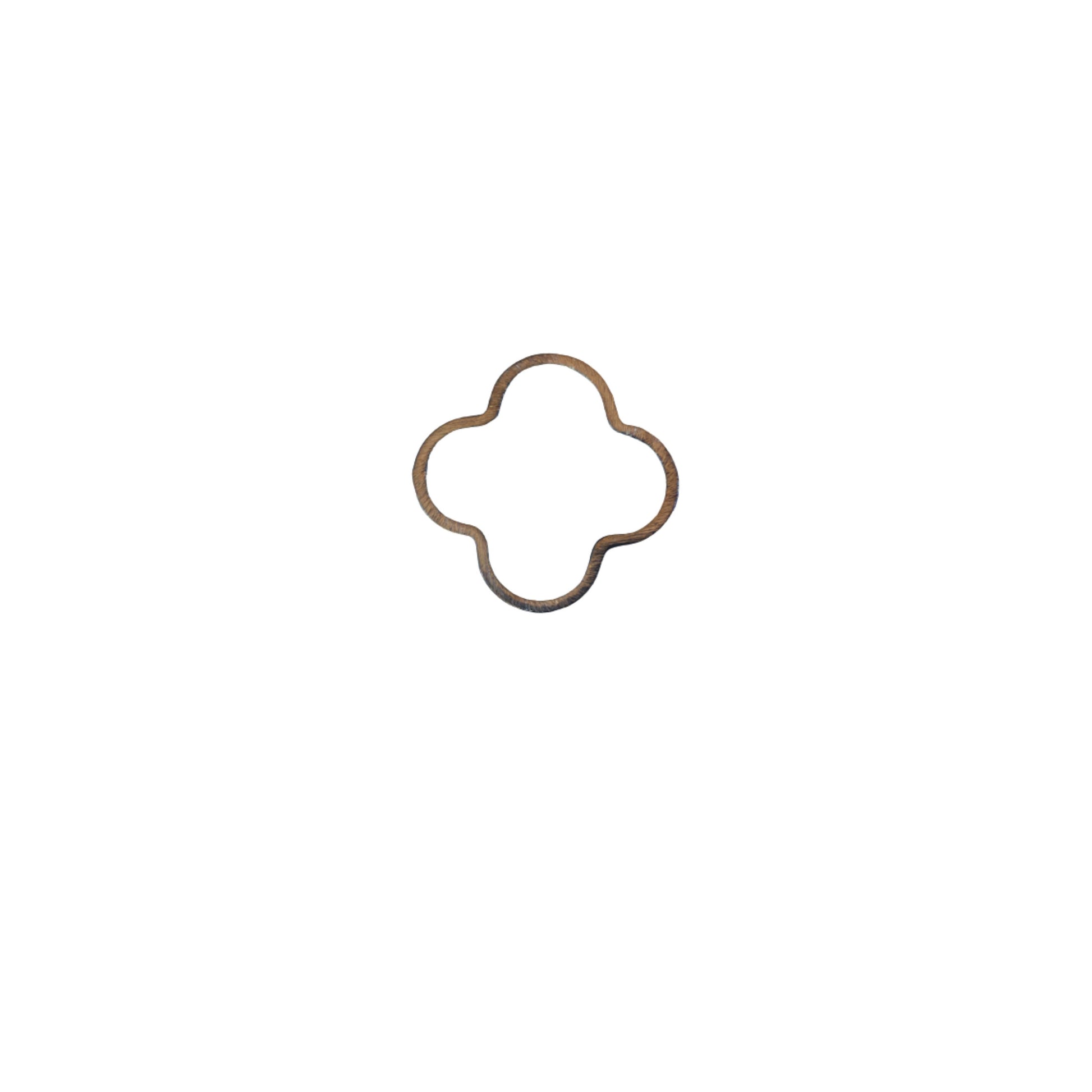 45mm Gold/Silver/Gunmetal Brushed Finish Open Quatrefoil/Clover Shaped Plated Copper Components  Sold Bulk Packs of 10 Pieces (161)