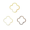45mm Gold/Silver/Gunmetal Brushed Finish Open Quatrefoil/Clover Shaped Plated Copper Components  Sold Bulk Packs of 10 Pieces (161)