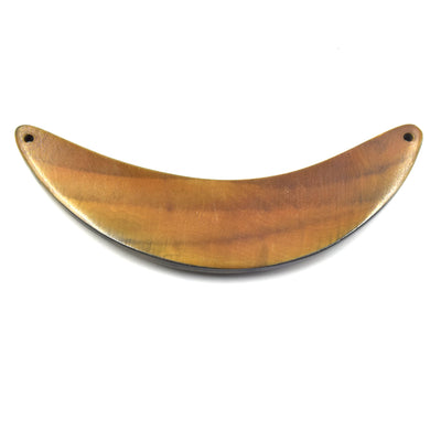Wooden Focal Pendant | Brown U Shaped Crescent | 25mm x 116mm