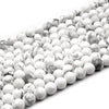 Faceted White Howlite Beads | Faceted Round Natural Howlite Beads - 4mm 6mm 8mm 10mm 12mm