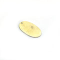 14mm x 25mm Gold Brushed Finish Blank Oval Shaped Plated Copper Components - Sold in Pre-Counted Bulk Packs of 10 Pieces - (476-GD)