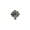 Gunmetal Plated Copper Hashmark/Crosshatch Medieval Cross Shaped Components - Measuring 15mm x 19mm - Sold in Packs of 10 (205-GM)