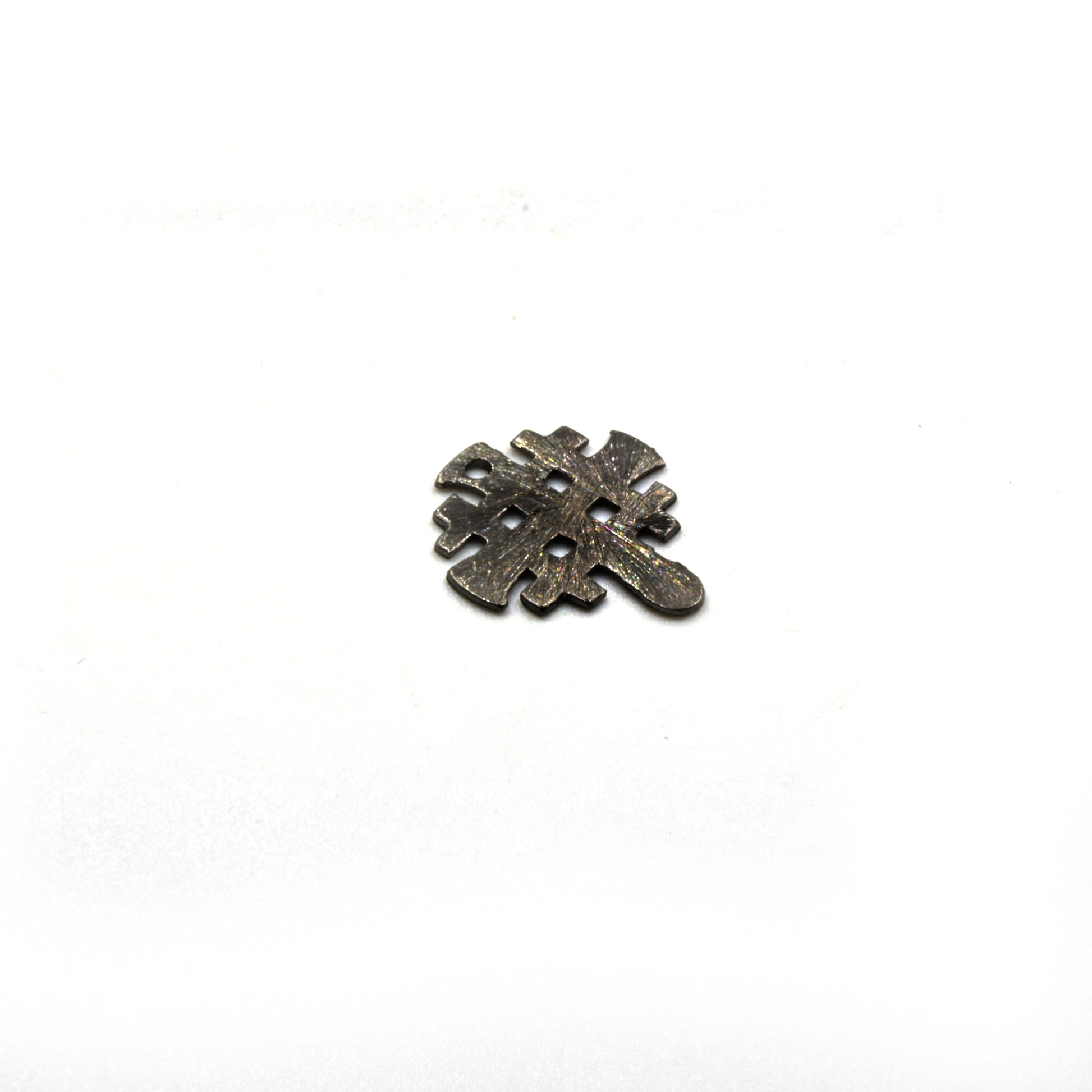 Gunmetal Plated Copper Hashmark/Crosshatch Medieval Cross Shaped Components - Measuring 15mm x 19mm - Sold in Packs of 10 (205-GM)