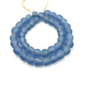 African Glass Beads | 14mm Recycled African Glass Round Rondelle Beads - Sold by Approx. 22&quot; Strand (~40 Beads)