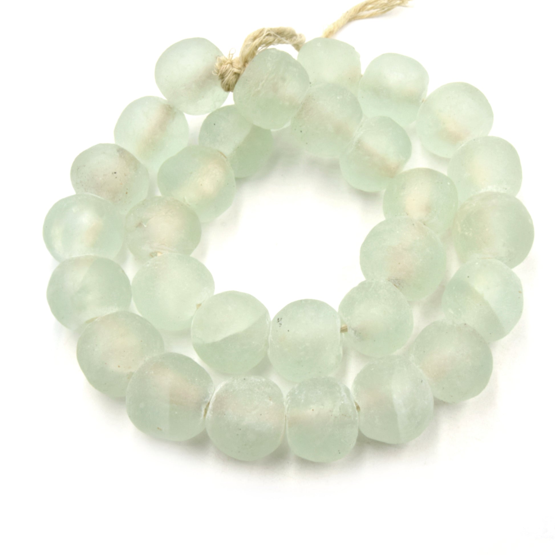 African Glass Beads | 20mm Recycled African Glass Round Rondelle Beads - Sold by Approx. 20" Strand (~30 Beads)