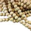 10mm Natural Undyed Light Wood Rondelle Shaped Beads with 2.5mm Holes - 15.5" Strand (Approximately 44 Beads) - Sold by the Strand