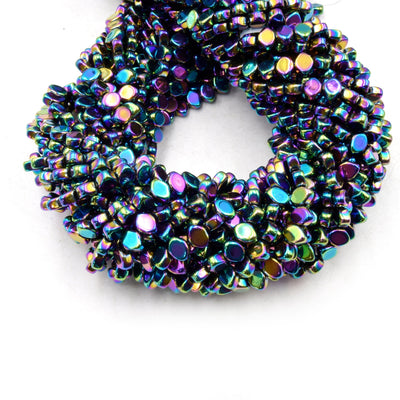 Hematite Beads | Marquise Shaped Natural Gemstone Beads - Gold Bronze Silver Blue Green Rainbow available