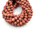Lava Beads | Teal Blue Red Tan Round Diffuser Beads - 8mm Available
