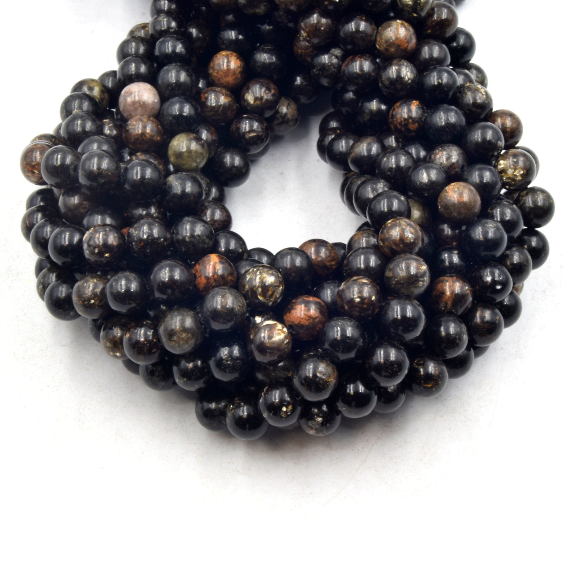 Biotite Beads | Smooth Biotite Round Beads | 4mm 6mm 8mm 10mm | Gemstone Beads
