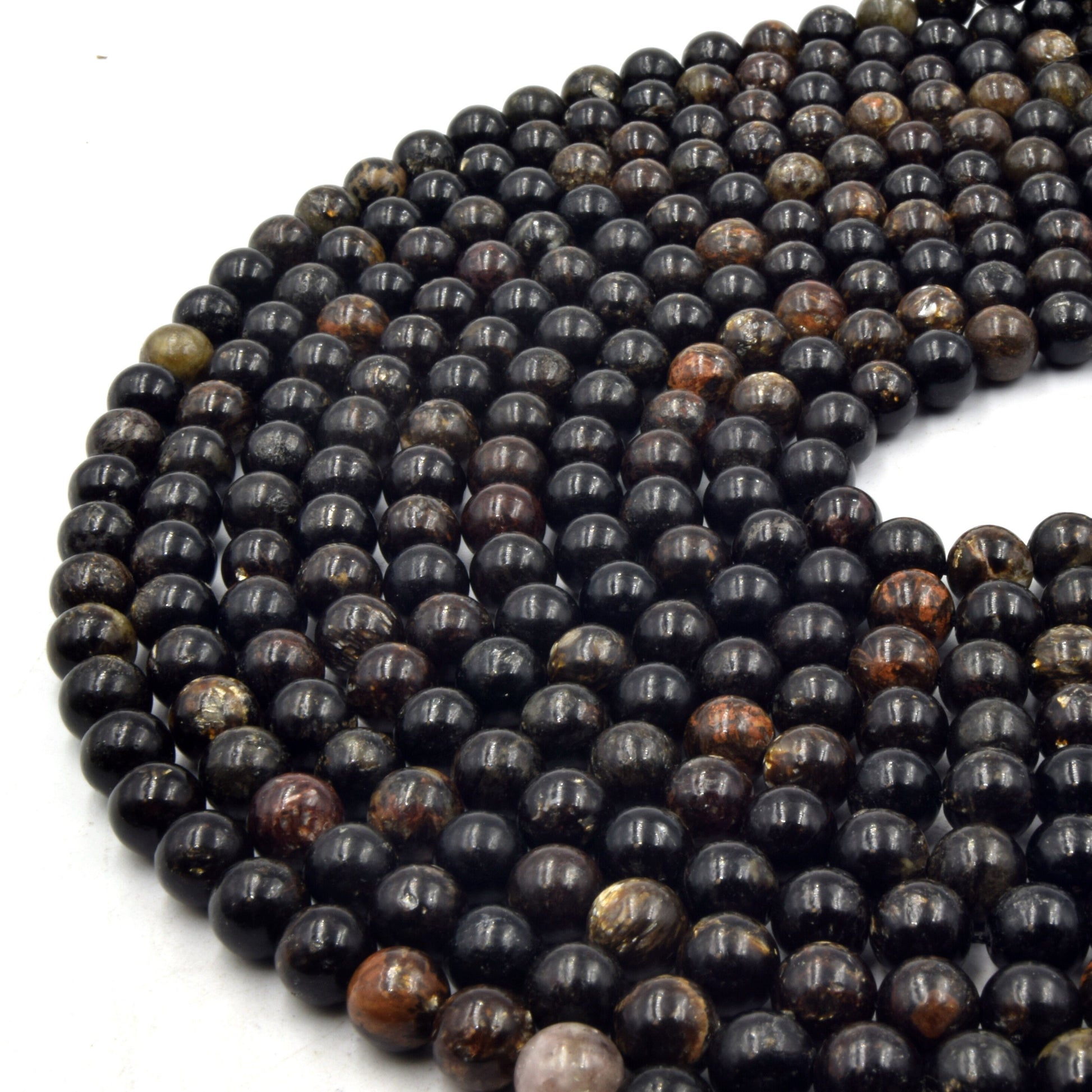 Biotite Beads | Smooth Biotite Round Beads | 4mm 6mm 8mm 10mm | Gemstone Beads