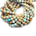 Sea Sediment Jasper Beads | Smooth Pale Blue Sea Sediment Jasper Round Beads | 6mm 8mm 10mm