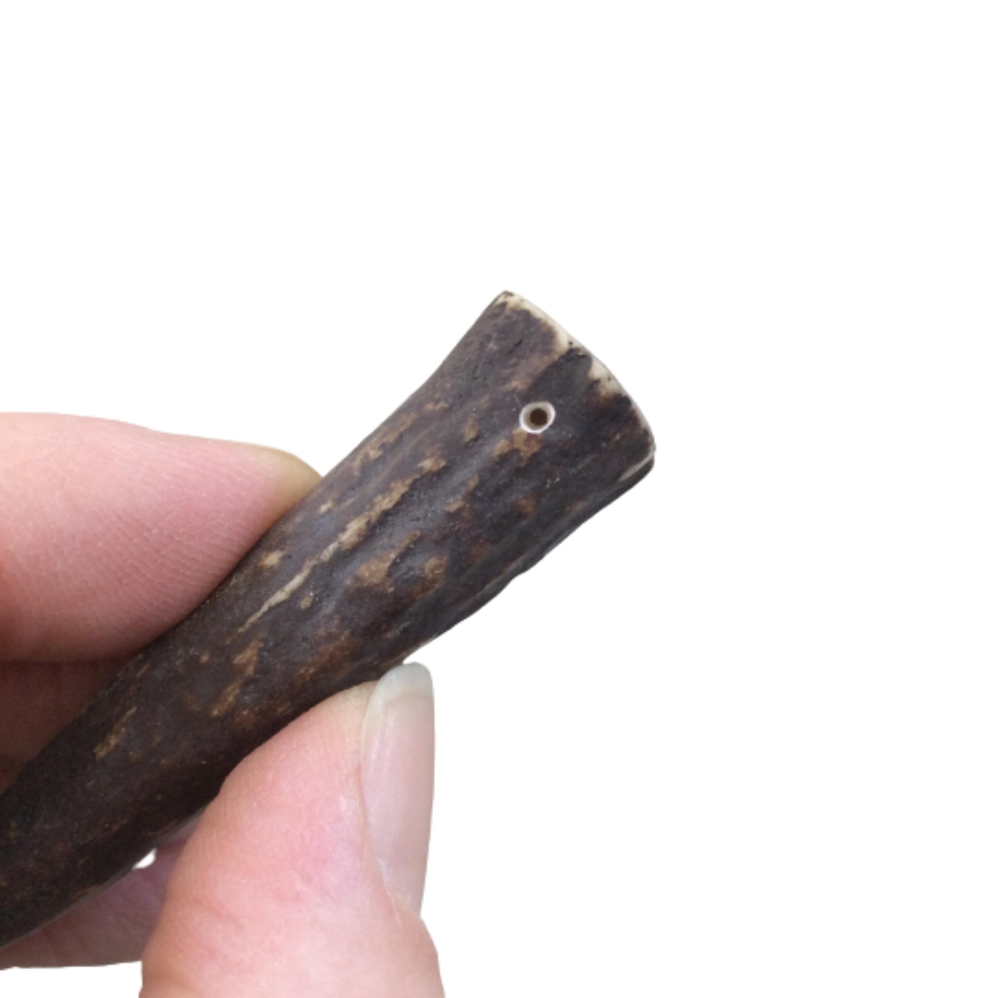 Tusk Pendant | 2.75" Dark Brown Dyed Acrylic Antler/Tusk Shaped Pendant with Side-Drilled Hole