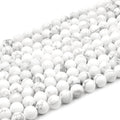 White Howlite Beads | Matte Round Natural Howlite Beads | 6mm 8mm 10mm 12mm | Bead Supplies