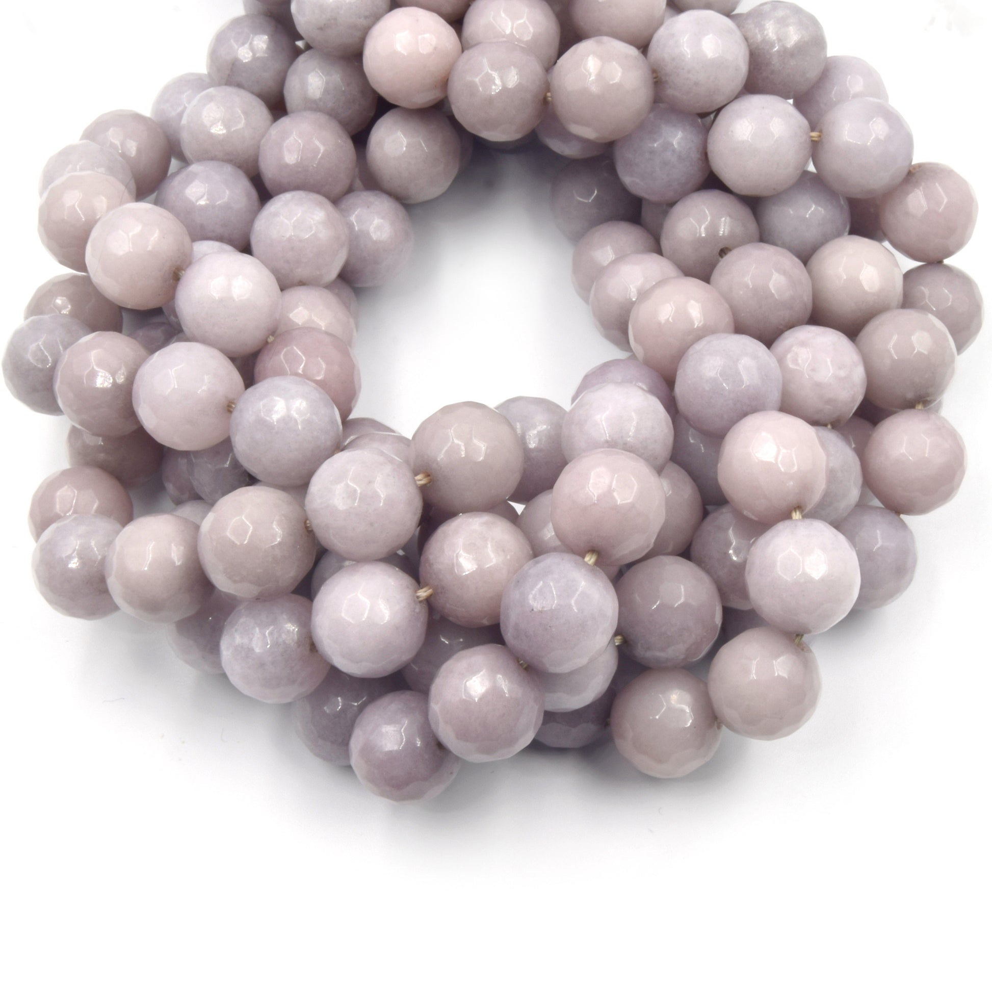 Faceted Jade Beads | 12mm Faceted Dyed Red Pink Orange Gray Blue Jade Round Beads with 1mm Holes - Sold by 15.5" Strands (~ 32 Beads)