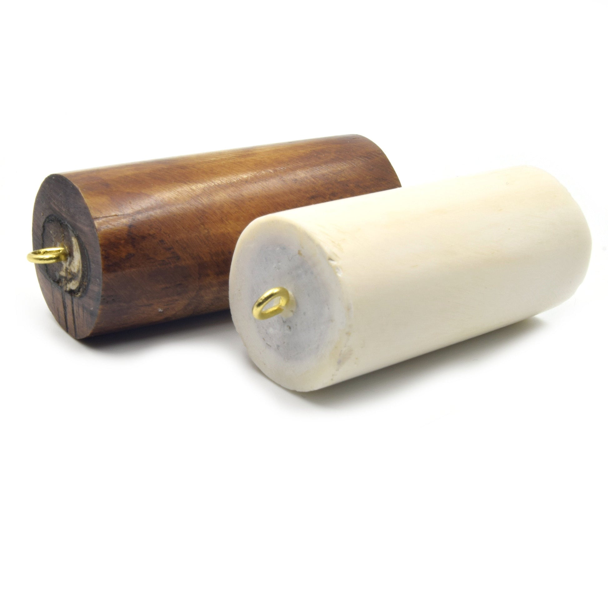 Bone Connectors | Thick Cylindrical Natural Ox Bone Connectors | 20mm x 45mm | White and Brown Connectors