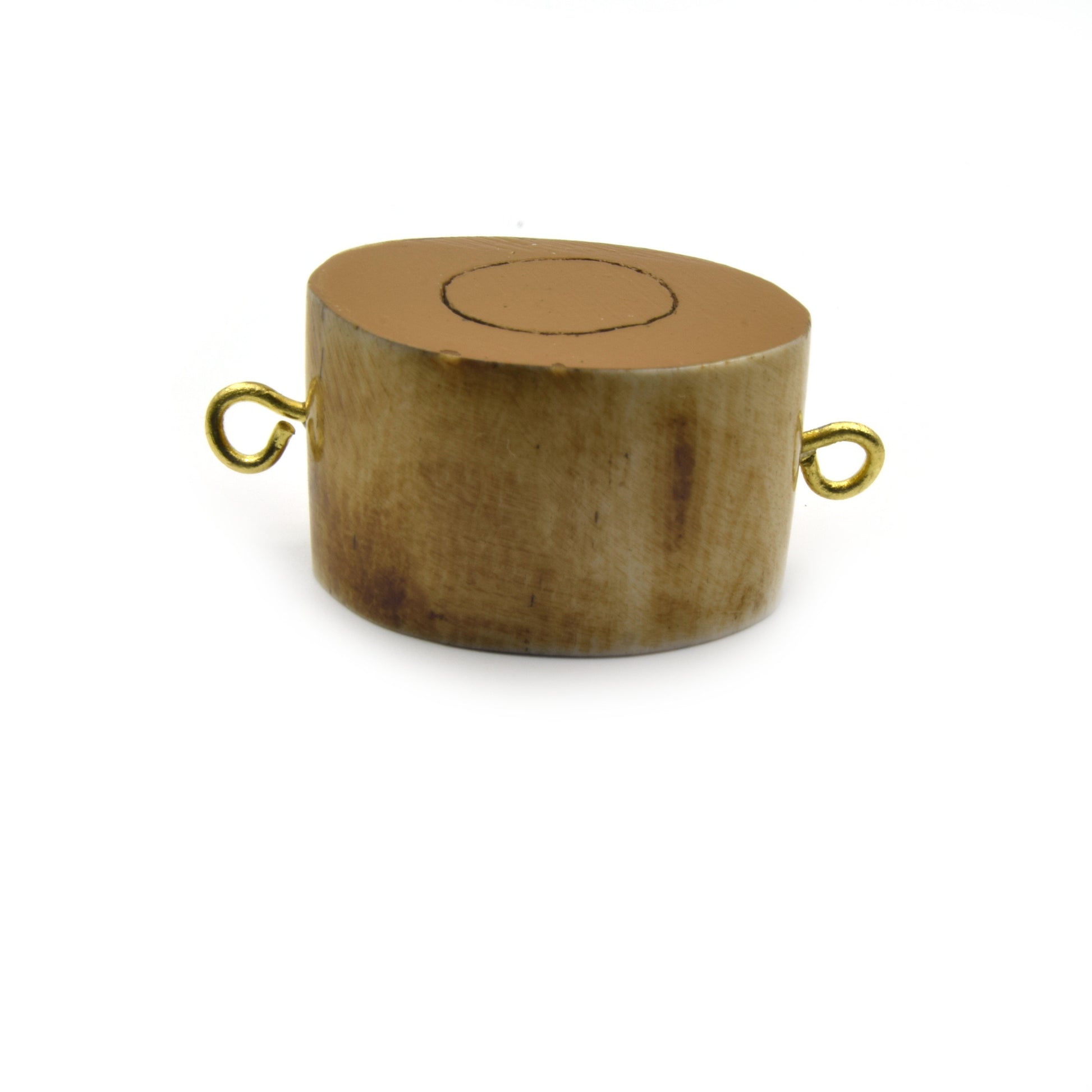 Bone Connectors | Thick Vertebrae Natural Ox Bone Connectors | 20mm x 28mm | White and Brown Connectors