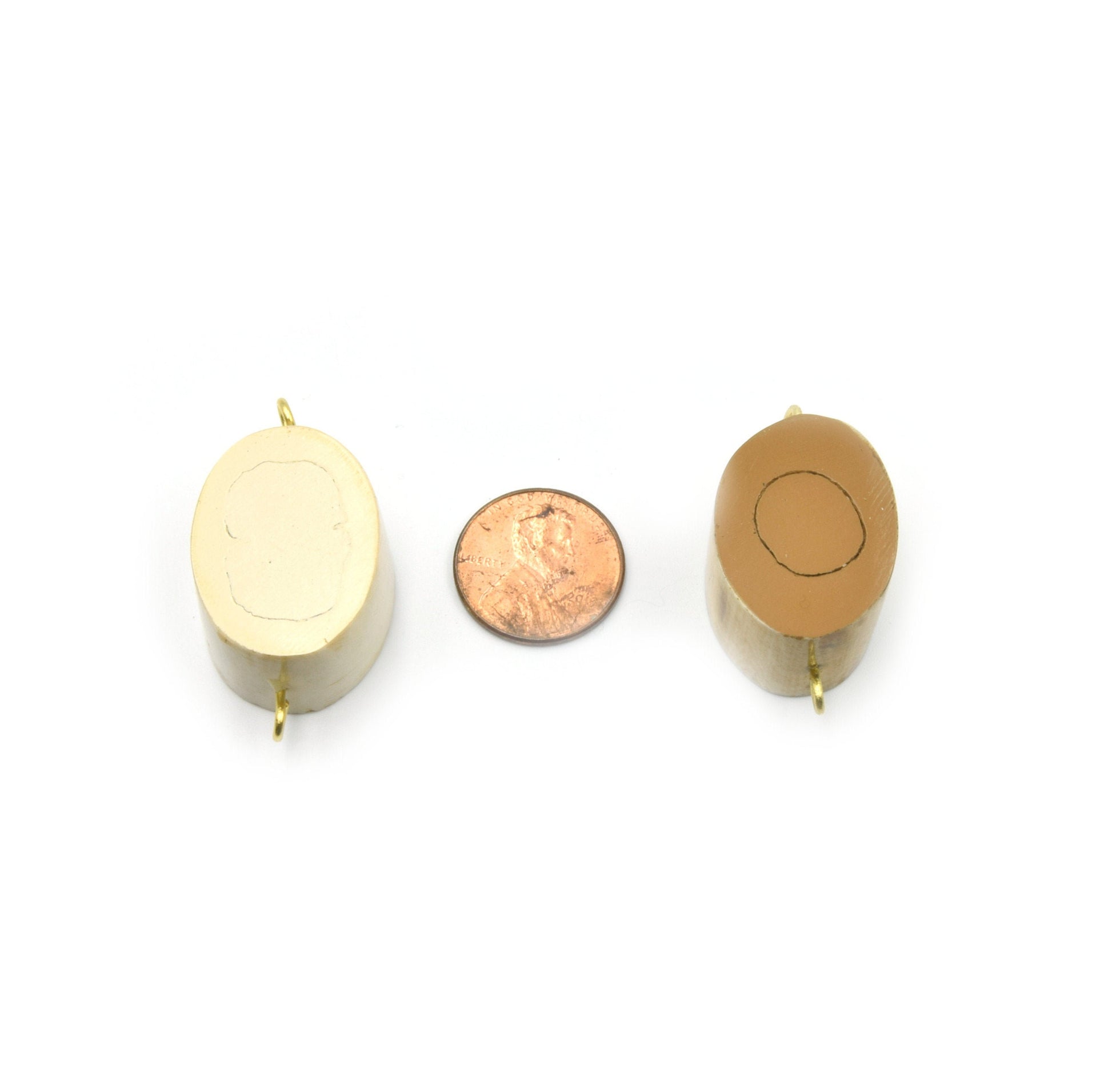 Bone Connectors | Thick Vertebrae Natural Ox Bone Connectors | 20mm x 28mm | White and Brown Connectors