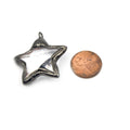 Soldered Glass Pendant | Faceted Star Pendant with Soldered Gunmetal Edging | Star Pendant | Clear Star Pendant | Glass Star