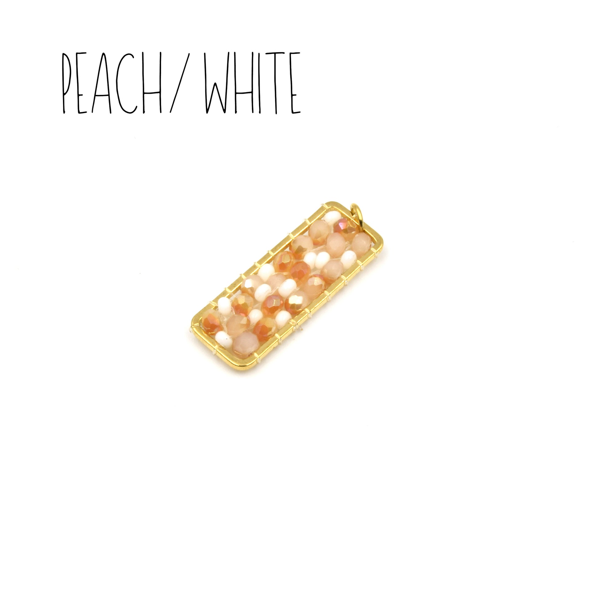 Seed Bead Pendants | Rectangle Beaded Components | Beaded Findings | Blue Red White Gray Aqua Black Pendants | Beaded Charms | 10mm x 25mm